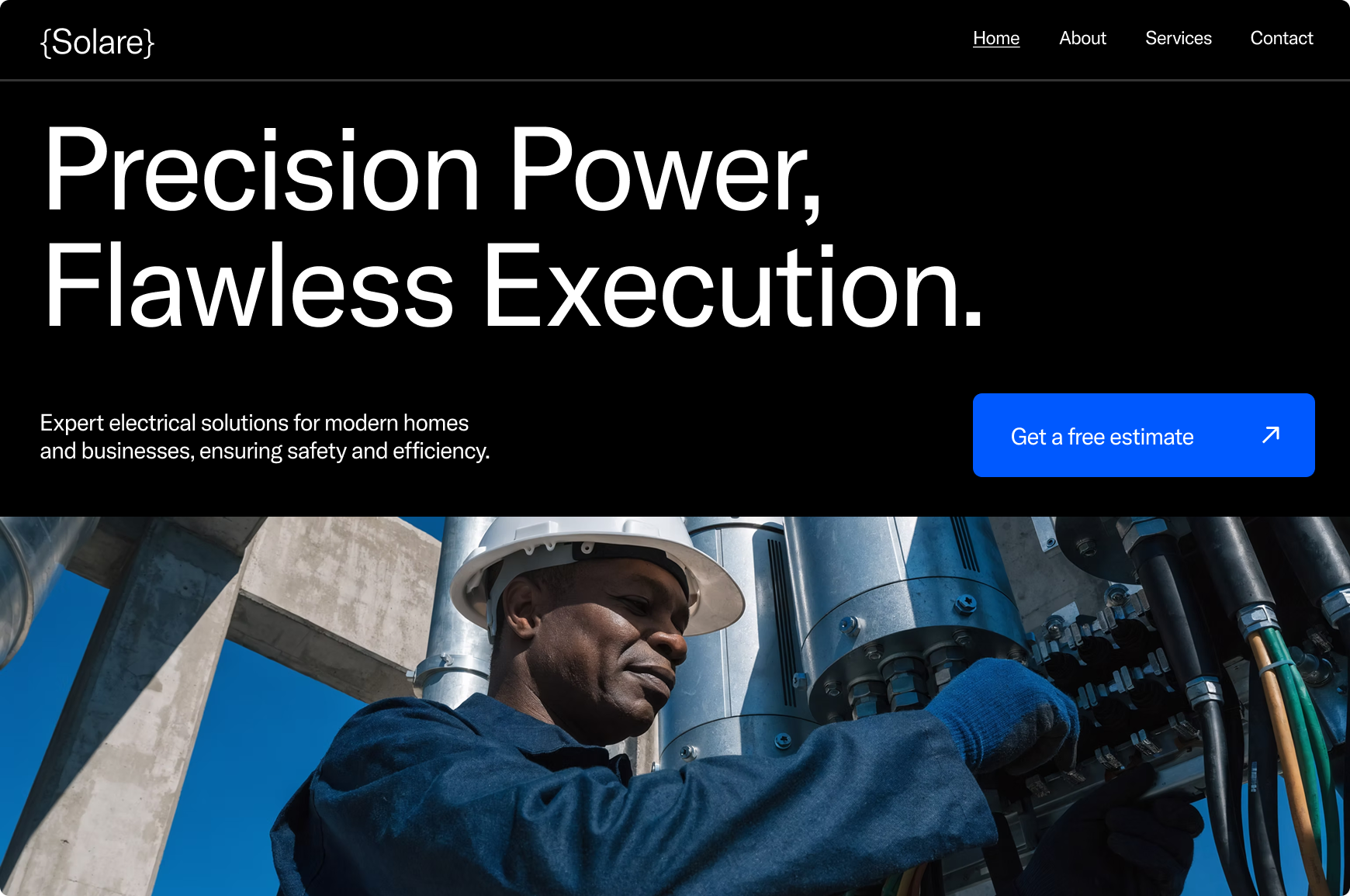 Precision Power electrician website